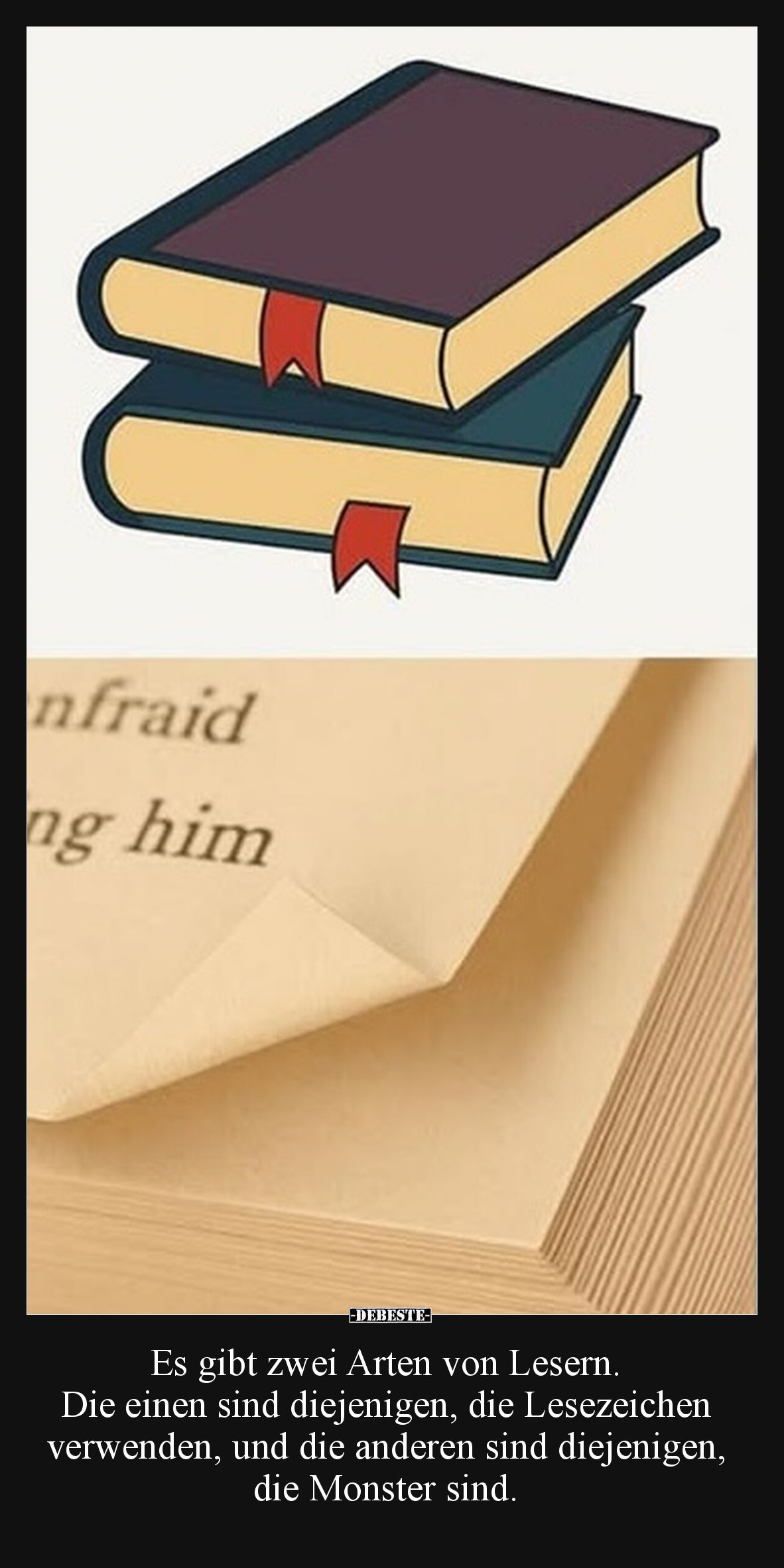 Es gibt zwei Arten von Lesern.  Die einen sind diejenigen, die Lesezeichen verwenden, und die anderen sind diejenigen, die Mo...