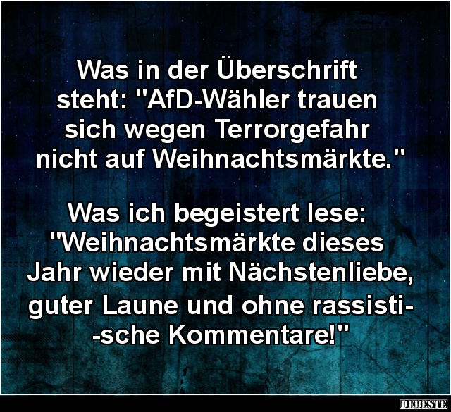 Was in der Überschrift steht: 'AfD-Wähler trauen...' - Lustige Bilder | DEBESTE.de