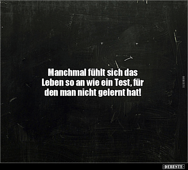 Manchmal fühlt sich das Leben so an wie ein Test.. - Lustige Bilder | DEBESTE.de