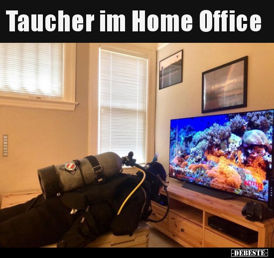 Taucher im Home Office.. - Lustige Bilder | DEBESTE.de