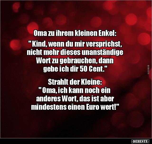 Oma zu ihrem kleinen Enkel.. - Lustige Bilder | DEBESTE.de