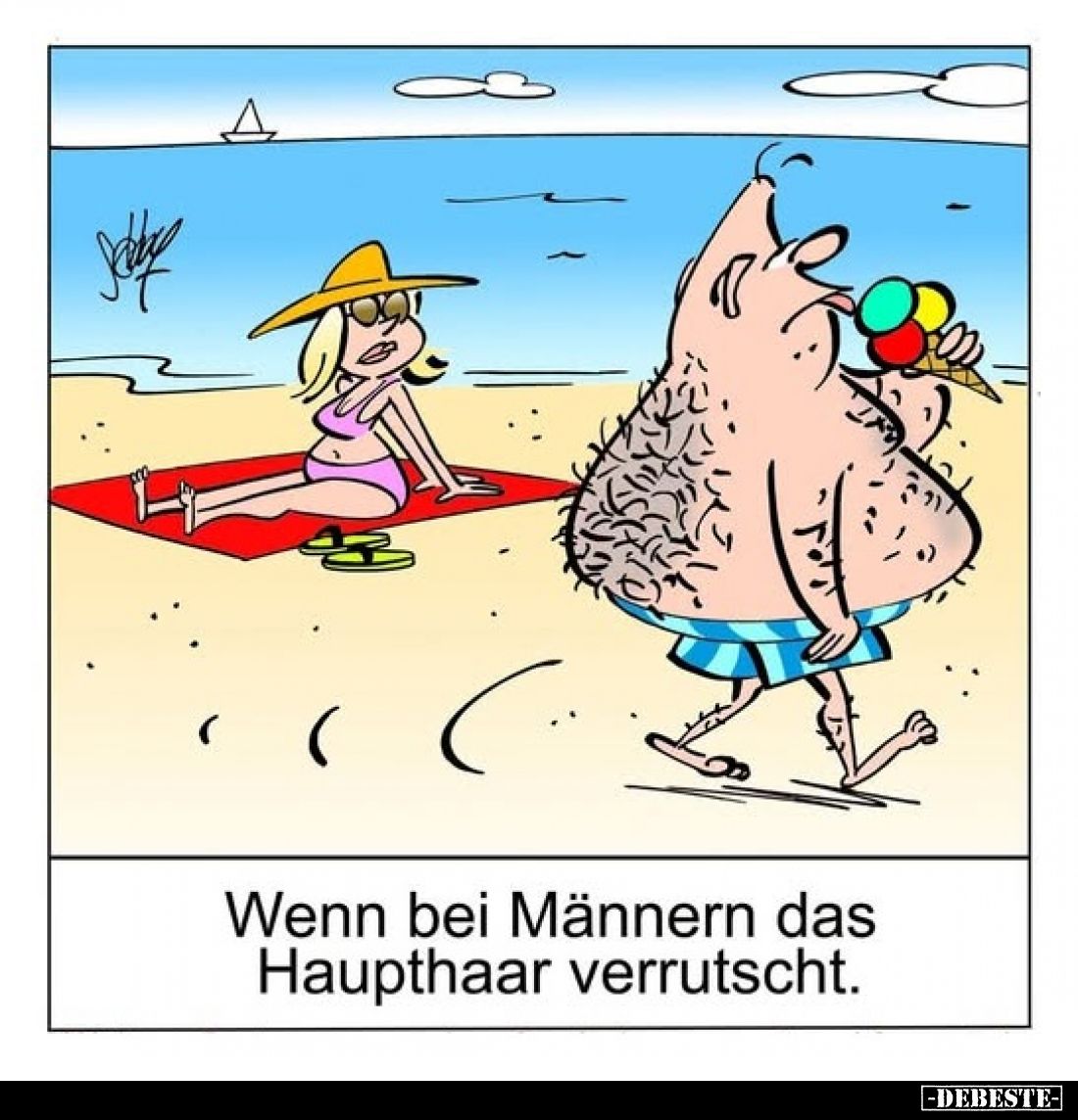 Wenn bei Männern das Haupthaar verrutscht.