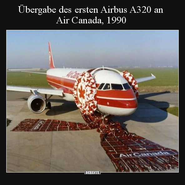 Übergabe des ersten Airbus A320 an Air Canada, 1990.. - Lustige Bilder | DEBESTE.de