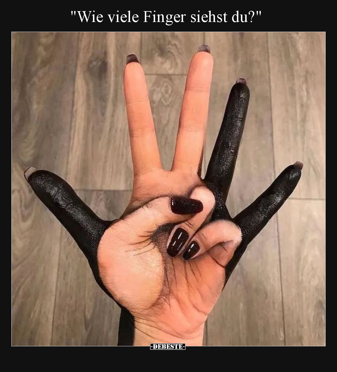 Wie viele Finger siehst du?