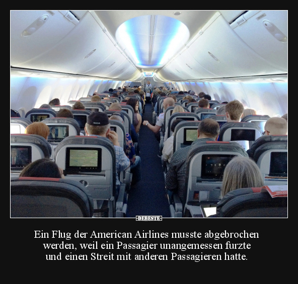 Ein Flug der American Airlines musste abgebrochen werden.. - Lustige Bilder | DEBESTE.de