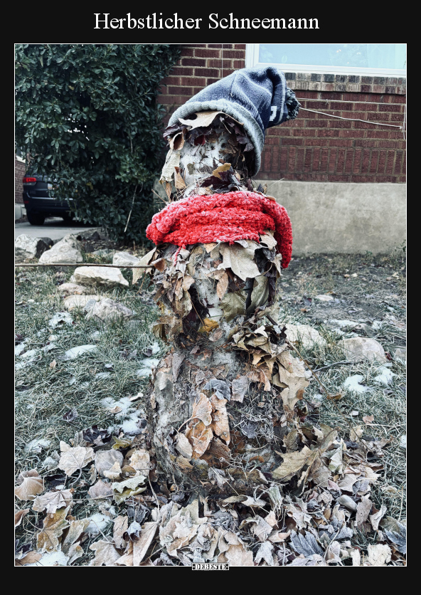 Herbstlicher Schneemann.. - Lustige Bilder | DEBESTE.de