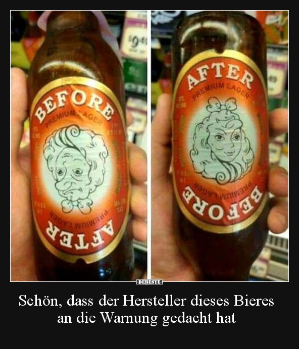 Schön, dass der Hersteller dieses Bieres an die Warnung.. - Lustige Bilder | DEBESTE.de