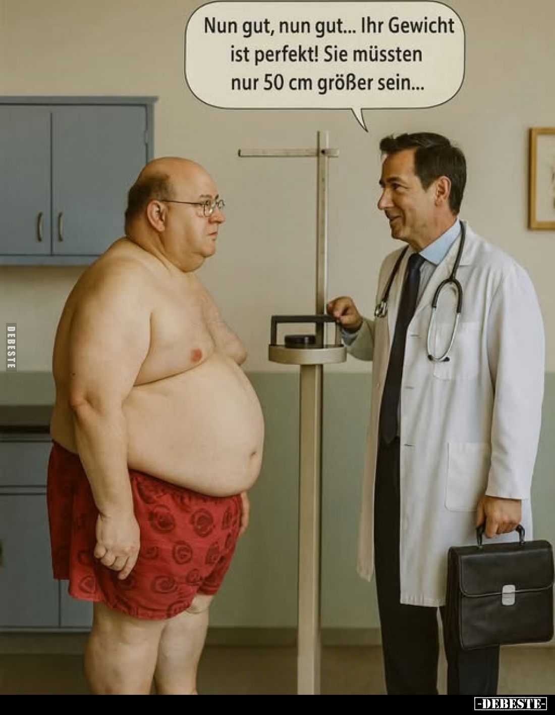 Nun gut, nun gut... Ihr Gewicht ist perfekt! Sie müssten nur 50 cm größer sein...