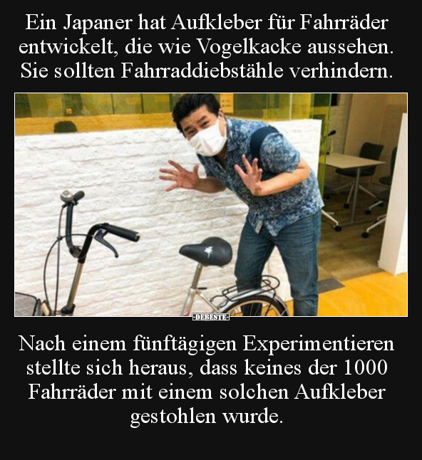 Ein Japaner hat Aufkleber für Fahrräder entwickelt, die wie.. - Lustige Bilder | DEBESTE.de