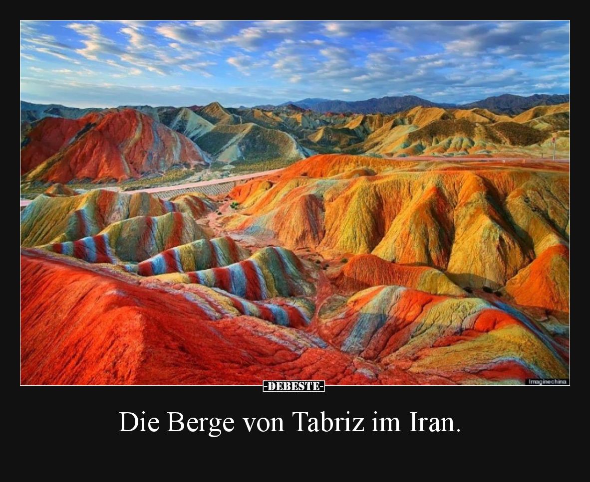 Die Berge von Tabriz im Iran.
