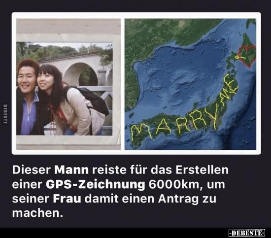 Dieser Mann reiste für das Erstellen einer GPS-Zeichnung.. - Lustige Bilder | DEBESTE.de