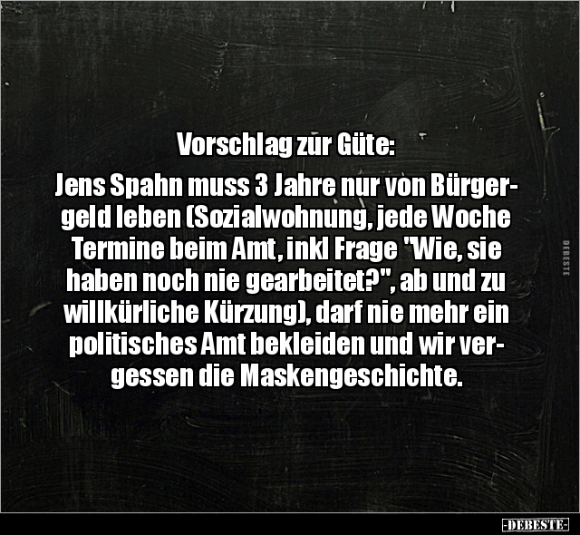 Vorschlag zur Güte: Jens Spahn muss 3 Jahre.. - Lustige Bilder | DEBESTE.de