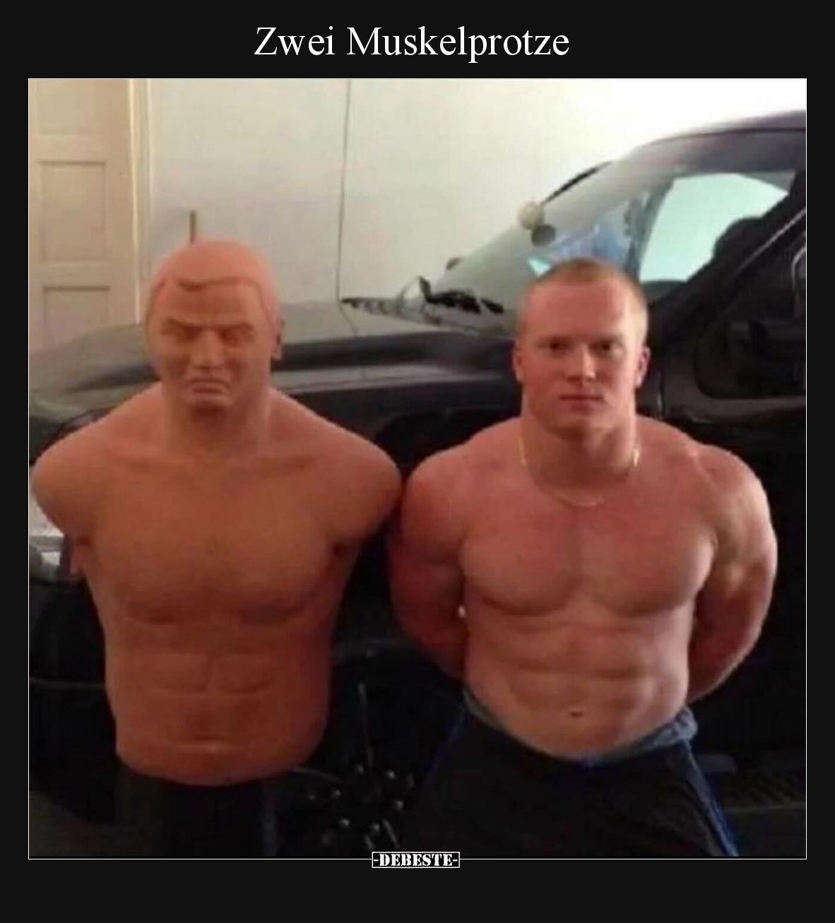 Zwei Muskelprotze
