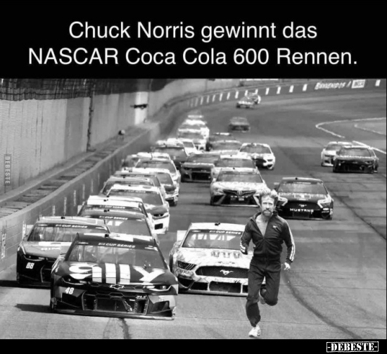 Chuck Norris gewinnt das NASCAR.. - Lustige Bilder | DEBESTE.de