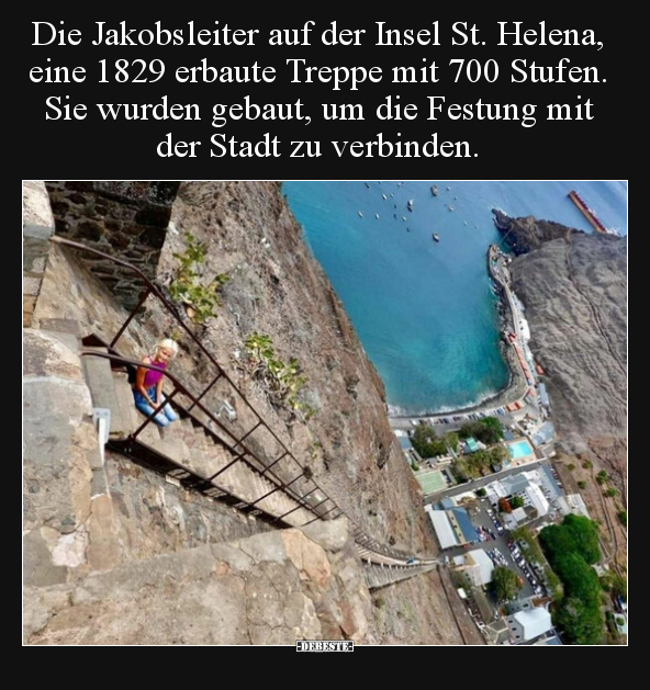 Die Jakobsleiter auf der Insel St. Helena, eine 1829.. - Lustige Bilder | DEBESTE.de