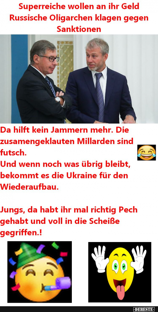 Putins Handlanger haben Angst um ihre Vermögen - Lustige Bilder | DEBESTE.de