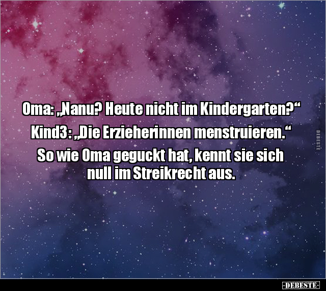 Oma: "Nanu? Heute nicht im Kindergarten?".. - Lustige Bilder | DEBESTE.de