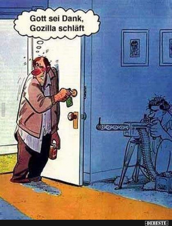 Gott sei Dank, Gozilla schläft.. - Lustige Bilder | DEBESTE.de