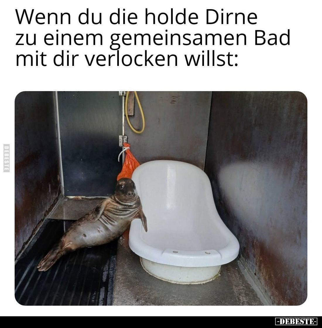 Wenn du die holde Dirne zu einem gemeinsamen Bad mit dir verlocken willst: