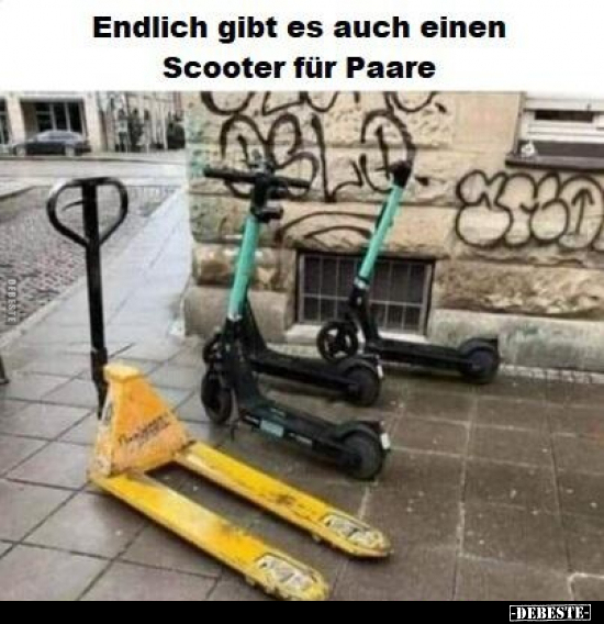 Endlich gibt es auch einen Scooter für Paare.. - Lustige Bilder | DEBESTE.de