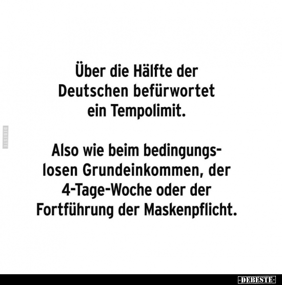 Über die Hälfte der Deutschen befürwortet ein Tempolimit... - Lustige Bilder | DEBESTE.de
