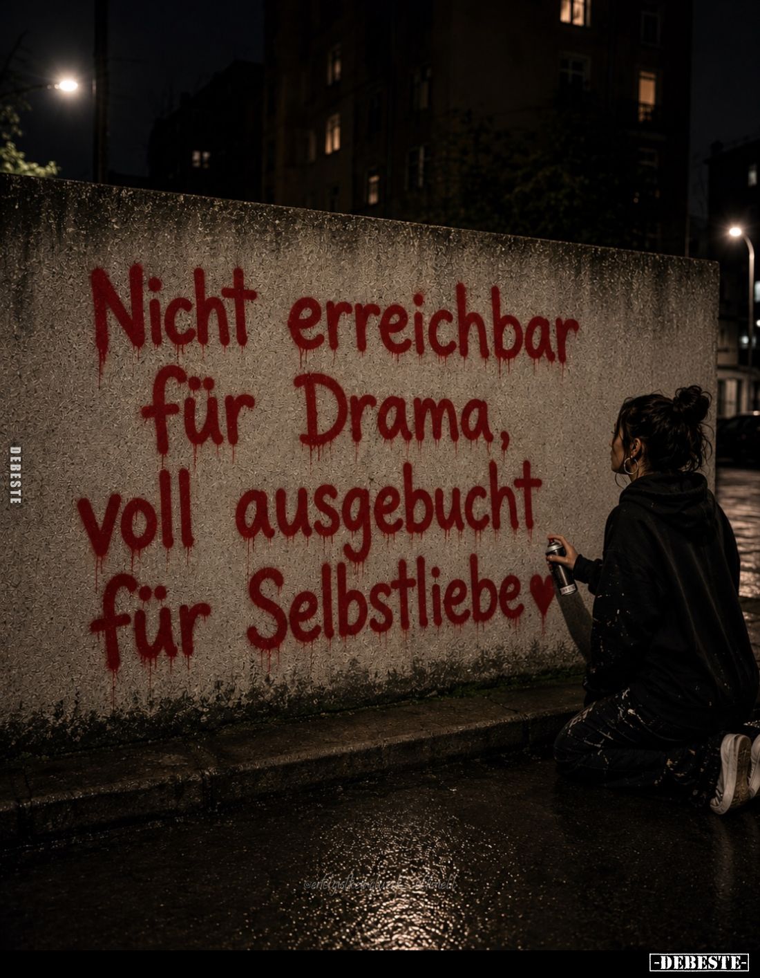 Nicht erreichbar für Drama, voll ausgebucht für Selbstliebe.