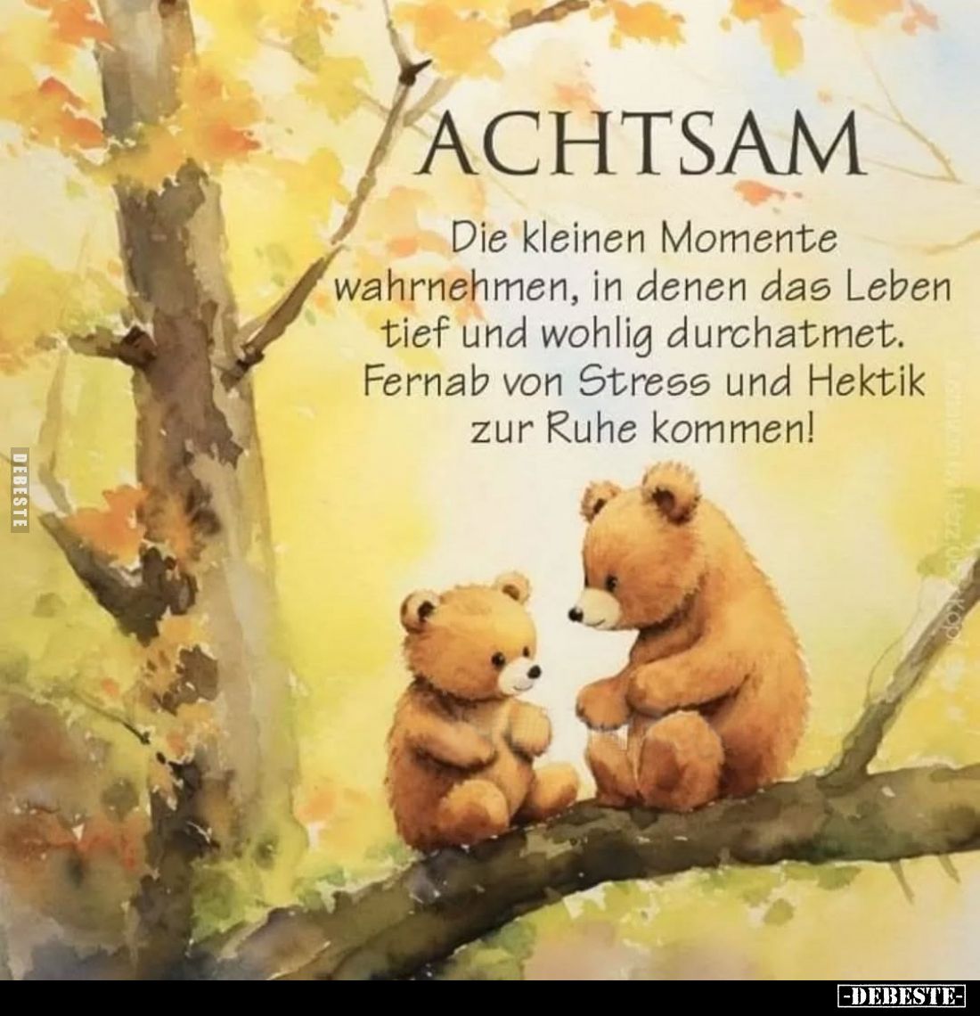 ACHTSAM
-
Die kleinen Momente wahrnehmen, in denen das Leben tief und wohlig durchatmet. Fernab von Stress und Hektik zur R...