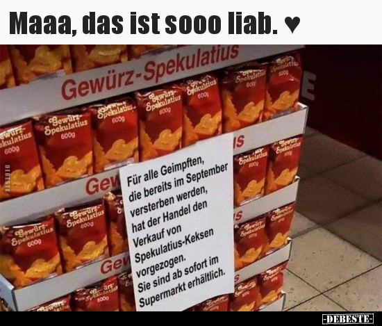 Maaa, das ist sooo liab. ♥..