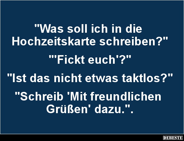 Was soll ich in die Hochzeitskarte schreiben? - Lustige Bilder | DEBESTE.de