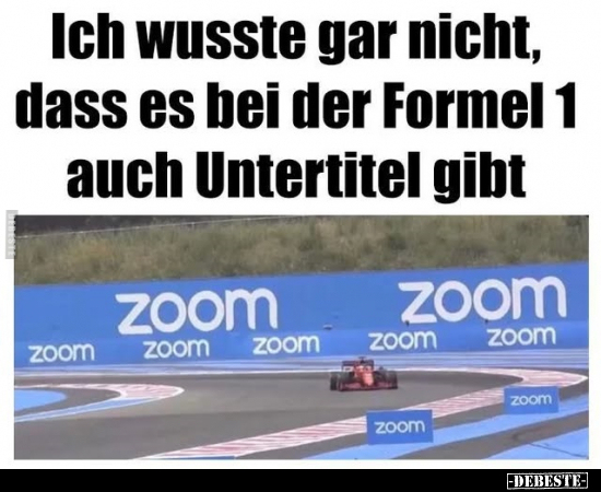 Ich wusste gar nicht, dass es bei der Formel 1.. - Lustige Bilder | DEBESTE.de