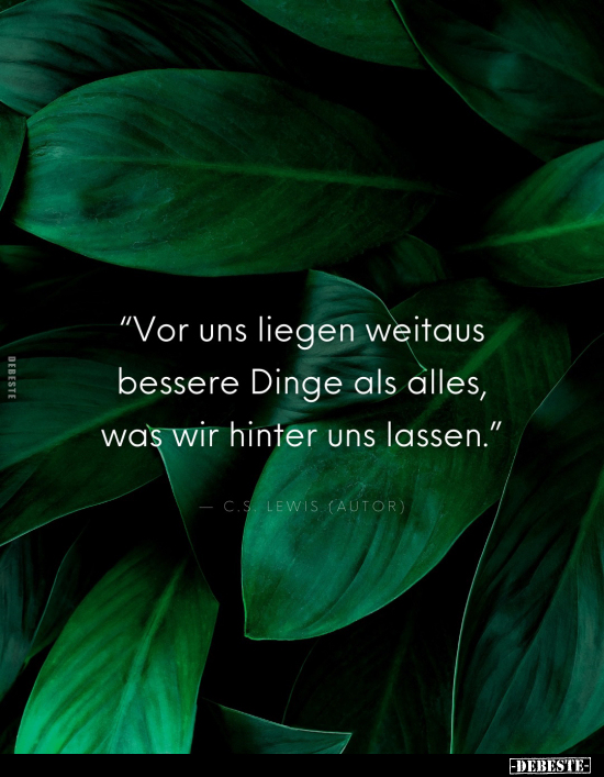 "Vor uns liegen weitaus bessere Dinge als alles, was wir.." - Lustige Bilder | DEBESTE.de