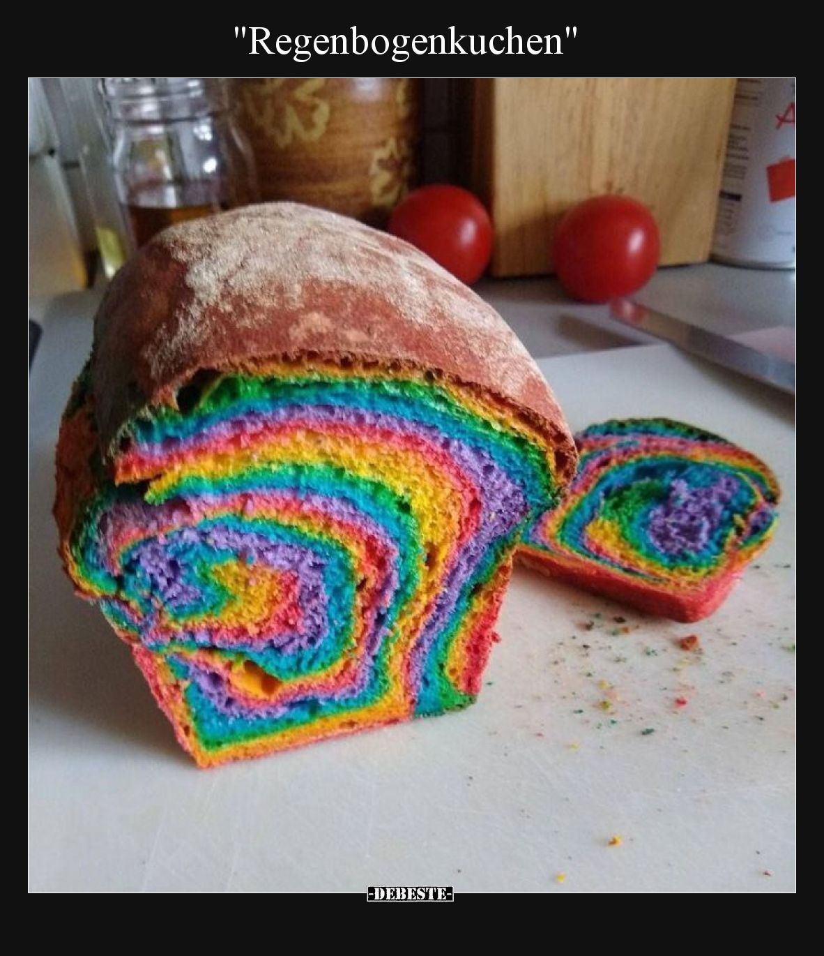 Regenbogenkuchen