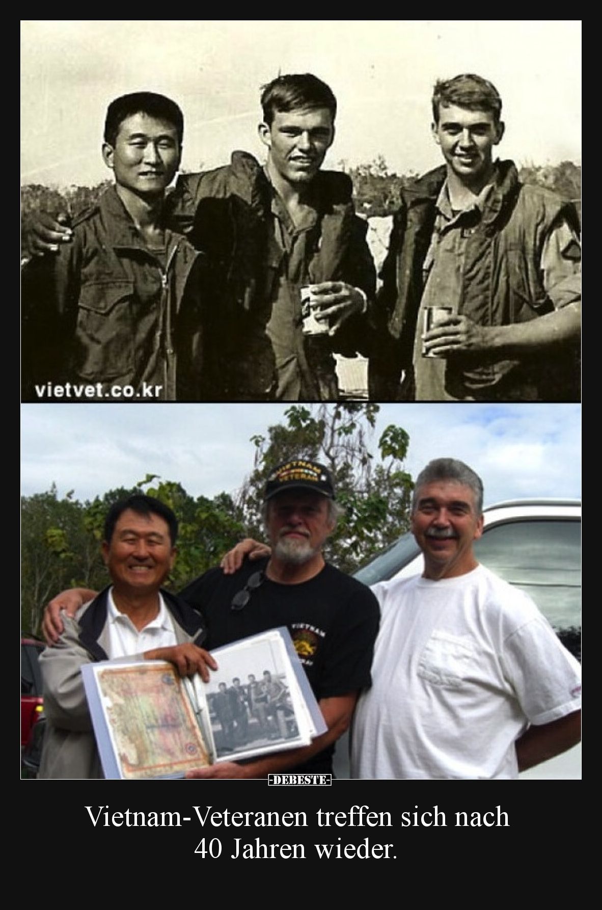 Vietnam-Veteranen treffen sich nach 40 Jahren wieder.
