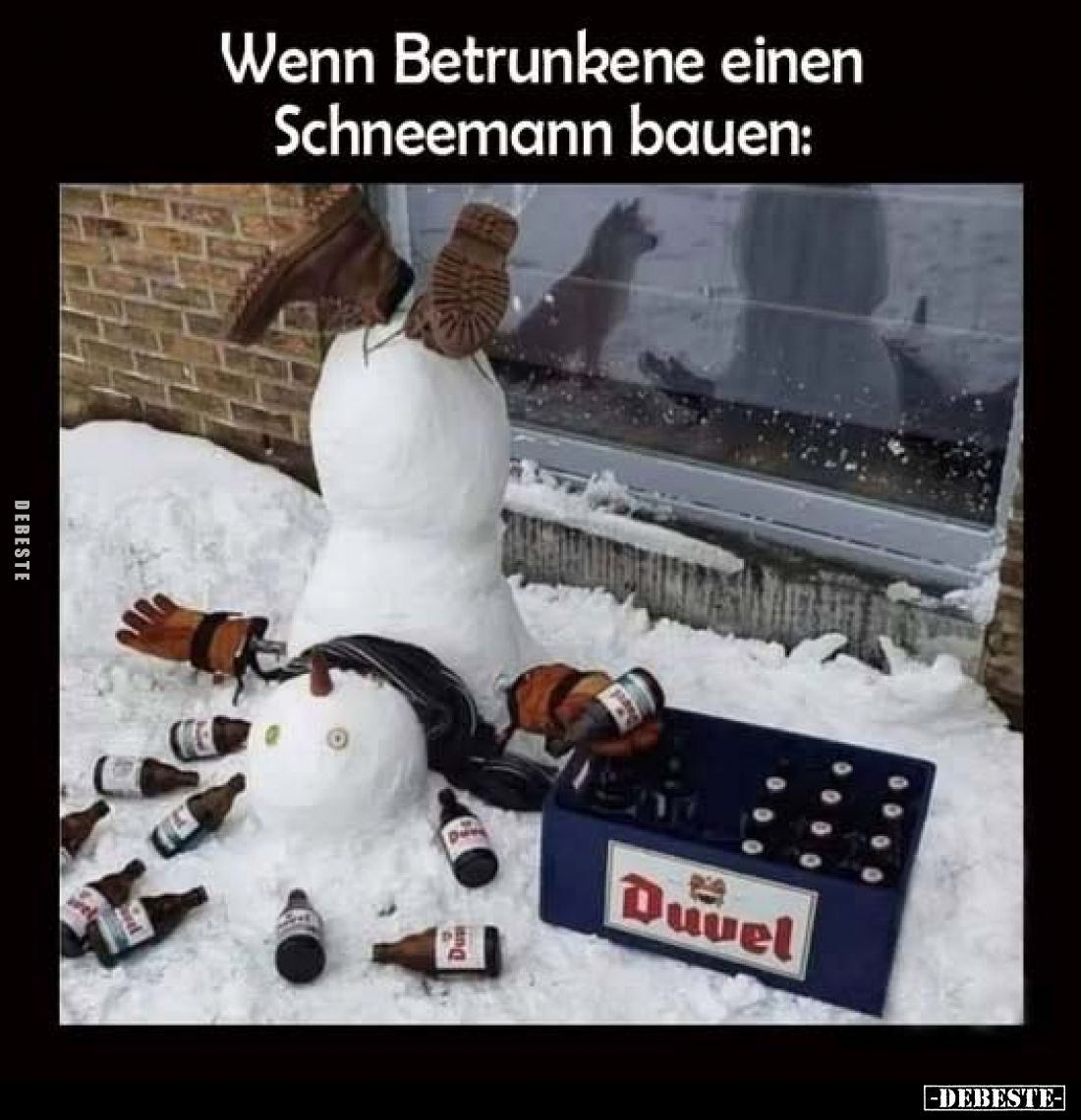 Wenn Betrunkene einen Schneemann bauen.. - Lustige Bilder | DEBESTE.de