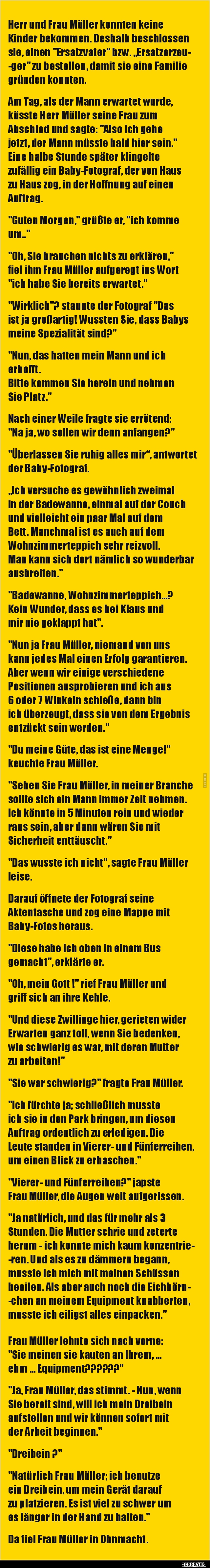 Herr und Frau Müller konnten keine Kinder bekommen... - Lustige Bilder | DEBESTE.de