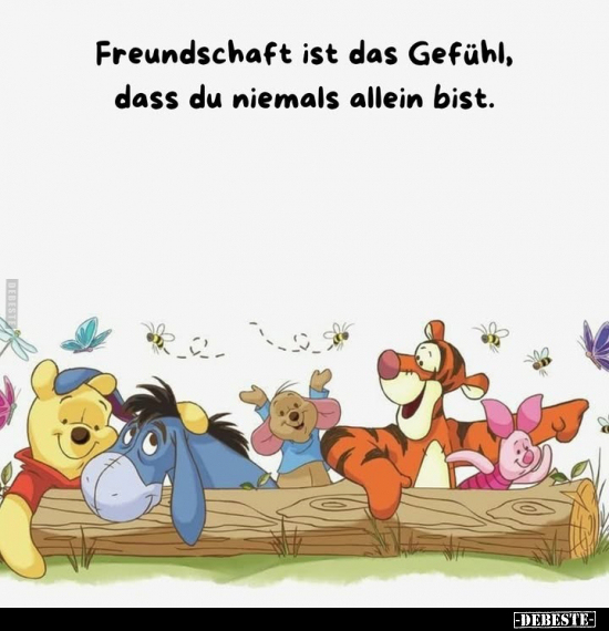 Freundschaft ist das Gefühl, dass du niemals allein.. - Lustige Bilder | DEBESTE.de