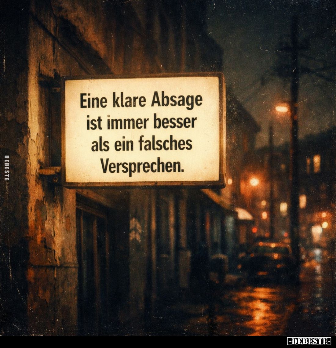 Eine klare Absage ist immer besser als ein falsches Versprechen.