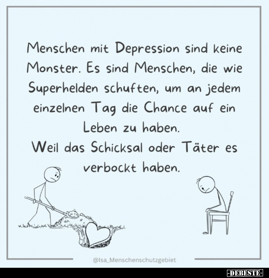 Menschen mit Depression sind keine Monster.. - Lustige Bilder | DEBESTE.de