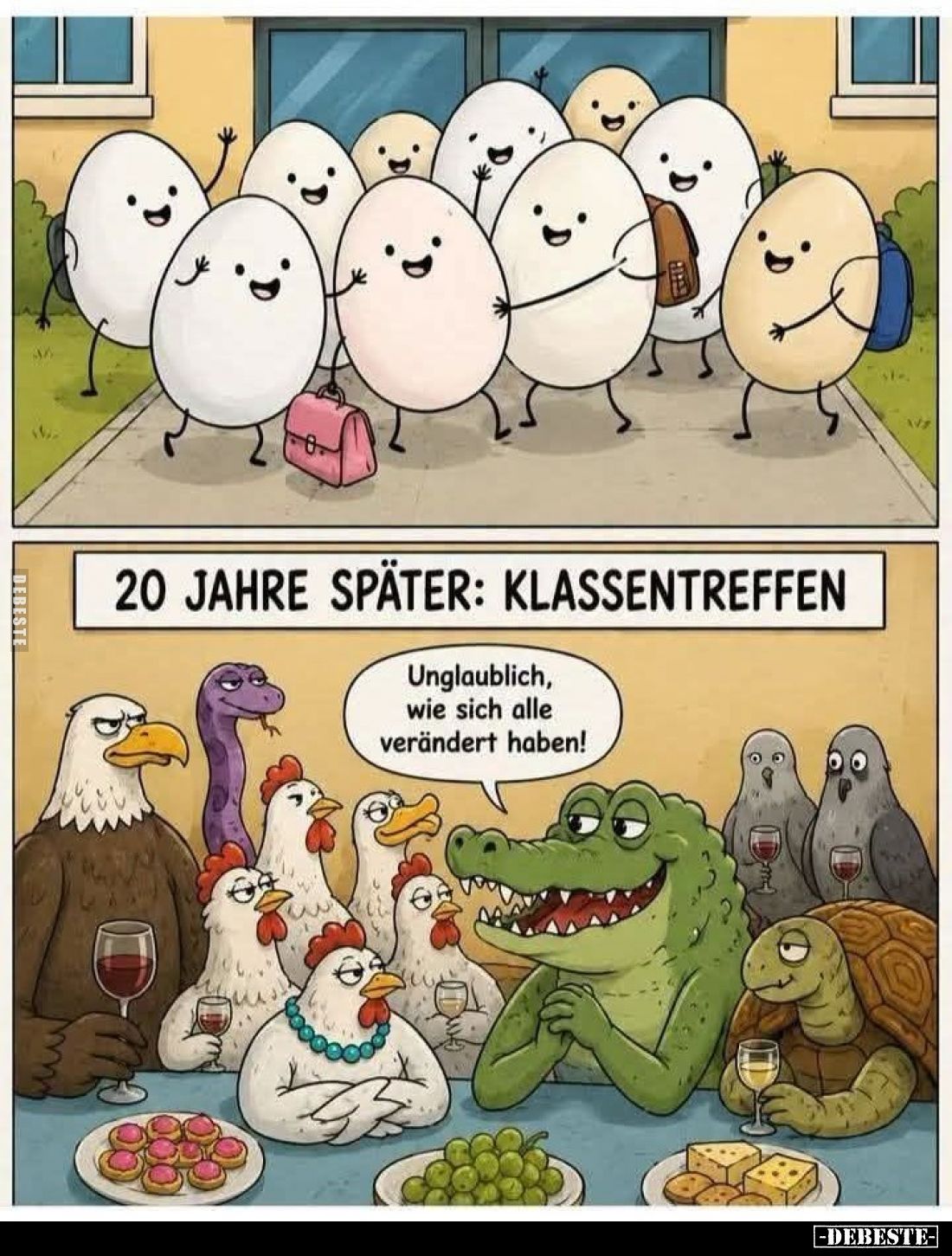 20 Jahre später: Klassentreffen. - Unglaublich, wie sich alle verändert haben!
