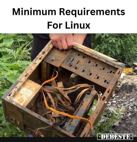 Mindestanforderung für Linux - Lustige Bilder | DEBESTE.de