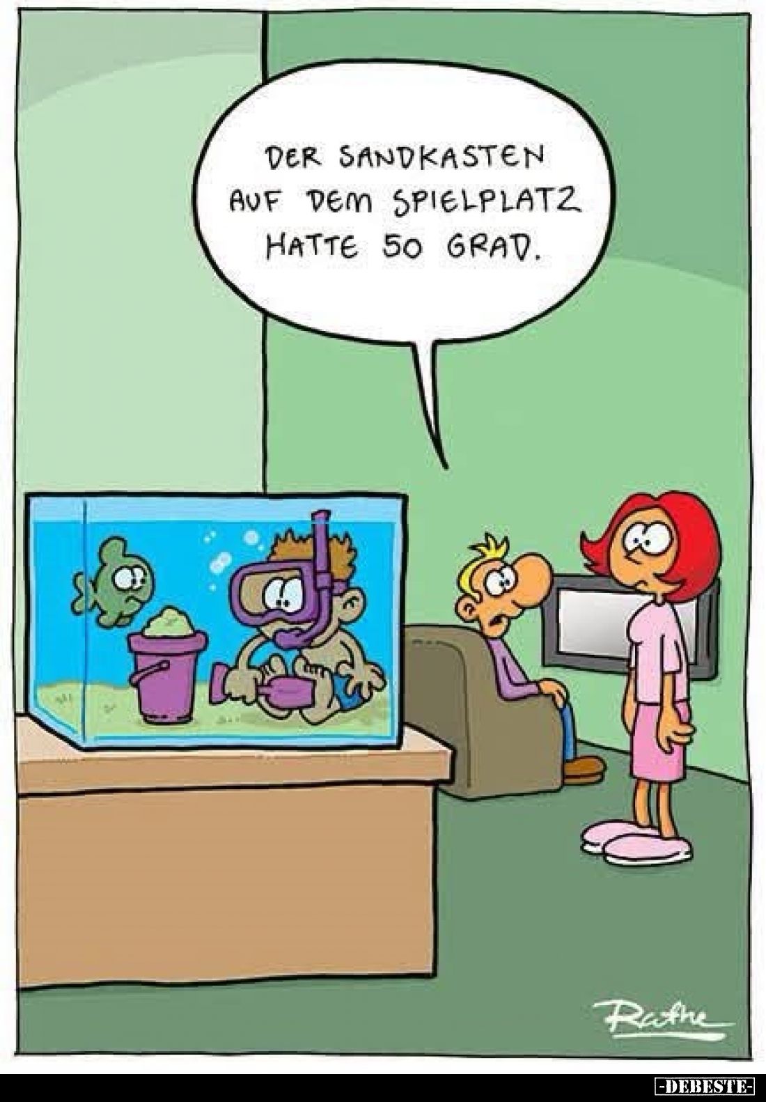 Der Sandkasten auf dem Spielplatz hatte 50 Grad.