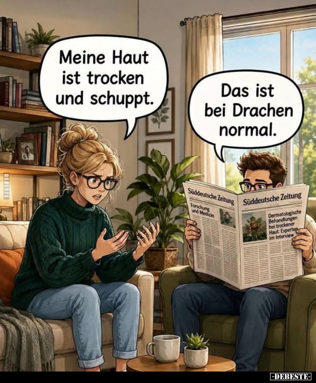 Meine Haut ist trocken und schuppt.
-
Das ist bei Drachen normal.