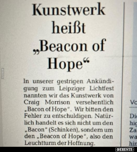 Kunstwerk heißt "Beacon of Hope" .. - Lustige Bilder | DEBESTE.de