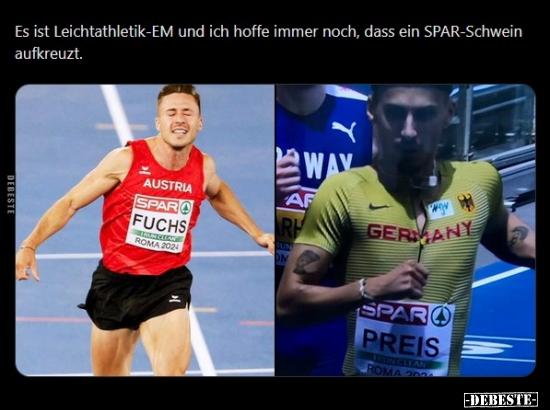 Es ist Leichtathletik-EM und ich hoffe immer noch.. - Lustige Bilder | DEBESTE.de