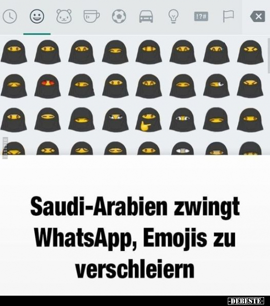 Saudi-Arabien zwingt WhatsApp, Emojis zu verschleiern.. - Lustige Bilder | DEBESTE.de