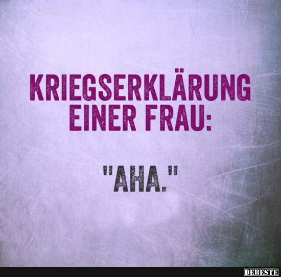 Kriegserklärung einer Frau..