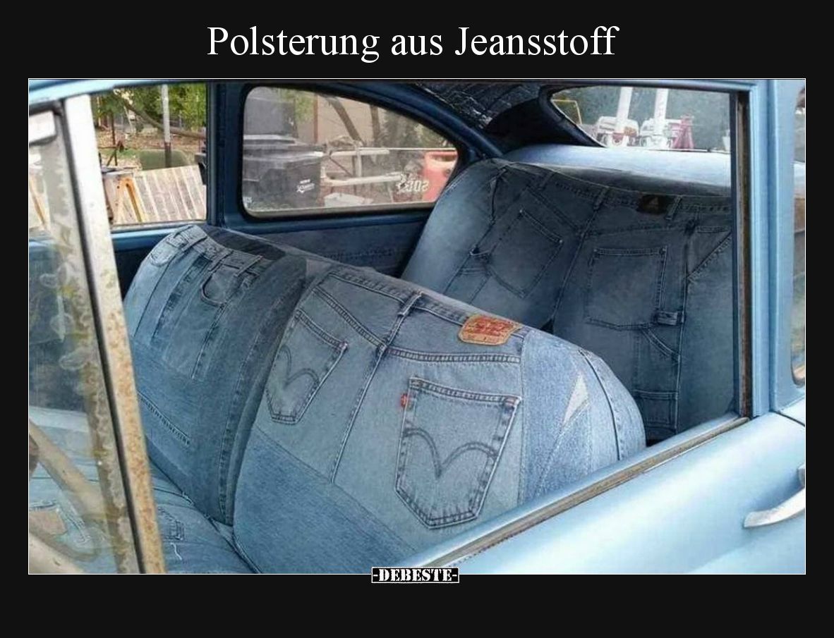 Polsterung aus Jeansstoff