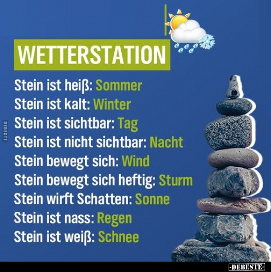 WETTERSTATION - Stein ist heiß.. - Lustige Bilder | DEBESTE.de