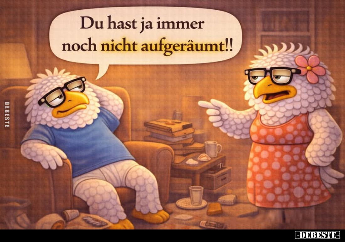 Du hast ja immer noch nicht aufgeräumt!!