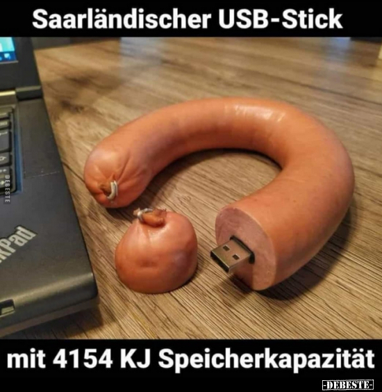 Saarländischer USB-Stick mit 4154 KJ Speicherkapazität.. - Lustige Bilder | DEBESTE.de